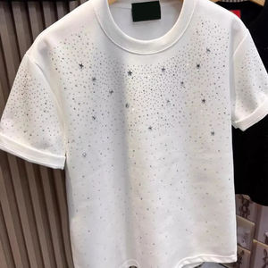 Camiseta de Hombre con Pedrería, Estilo Urbano, Lujosa, con Cristales, de Algodón, Casual, a la Moda, Personalizada, OEM, al por Mayor - Product Image 4