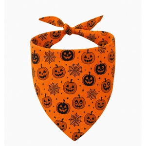 Bandanas d'Halloween pour chiens et chats, foulard imprimé citrouille effrayante, accessoire de costume personnalisé en gros - Product Image 4