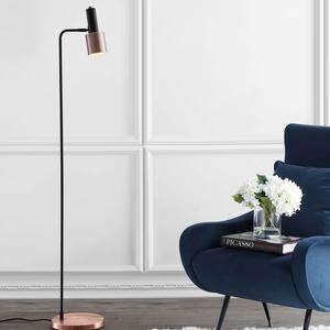 Lámpara de Pie Nórdica de Madera con Pantalla de Lino para Apartamentos Acogedores y Proyectos Hoteleros - Product Image 1