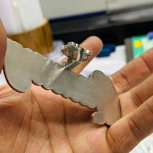 Collar con Inicial Personalizada de Moissanita VVS1, Colgante de Letra con Incrustaciones, Estilo Hip Hop, Chapado en Oro, Certificado GRA, Regalo de Halloween para Mujer - Product Image 5