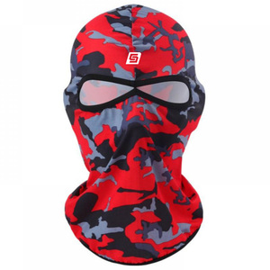 Red Camouflage <b>Full</b> Rhinestone <b>Balaclava</b> <b>Full</b> <b>Face</b> Cover Unisex Adult Outdoor Breathable Waterproof 100% Polyester Heat-Transfer - Product Image 6