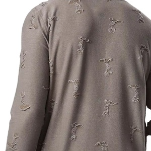 New Streetwear <b>Dropped</b> Shoulder Oversize Tshirt Men <b>Acid</b> Wash Vintage Distressed Boxy Short Sleeve Mock Neck Anti-Wrinkle Print - Product Image 4
