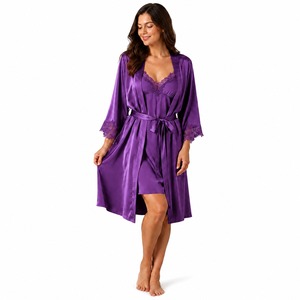 Conjunto de Pijamas Elegante y Cómodo con Tela de Acabado Suave, Ropa de Estar Relajada para Mujer, Uso Diario - Product Image 1