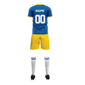 Ensemble de maillots de football personnalisés par sublimation, uniforme de football respirant, vêtements de sport pour hommes, vêtements d'équipe, uniformes de football à séchage rapide - Product Image 6