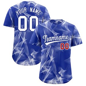 Maillot de baseball unisexe personnalisable en sergé brodé, 100 % polyester respirant et à séchage rapide, vente en gros - Product Image 1