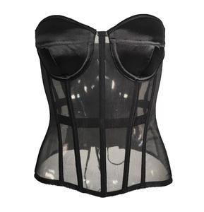 Vintage Women's Overbust Corset Tops Sexy Shapewear Breathable Eco-Friendly Leather for Plus Sizes <b>Tummy</b> <b>Control</b> Medium <b>Control</b> - Product Image 2