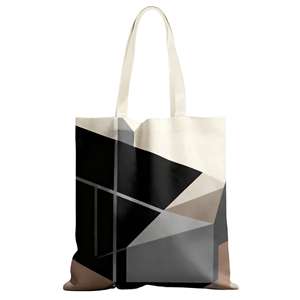 Sacs fourre-tout en toile polyester blanc vierge SILKZON INDUSTRY pour sublimation, personnalisables avec logo, promotionnels, à fermeture épaule, vente en gros - Product Image 3