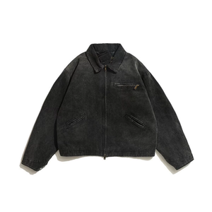 AL-TAUL IMPEX New Arrival Mens Streetwear <b>Jean</b> Jacket 100% Cotton Fashion Indigo Button Front Washed Distressed Denim Jacket - Product Image 1