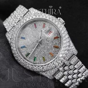 High Quality End Custom Moissanite Diamond Watch for Men Hip Hop Luxury <b>Wristwatch</b> with Shine Available At Competitive Price - Product Image 6