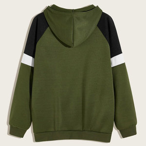 Sudadera con Capucha Ligera Estilo Deportivo OEM, Precio Económico, Fabricada en Felpa de Algodón Ligero, Sudadera Lisa al por Mayor con Bloques de Color - Product Image 3