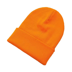 Unisex Red Beanie Hat Knitted <b>Winter</b> <b>Cap</b> Solid Color Cuffed Design for Adults 56-58CM Head Circumference Casual Style - Product Image 5