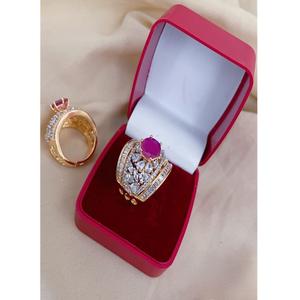 Anillo Ajustable Chapado en Oro con un Brillo Impresionante, de la Mejor Calidad, para Mujeres y Niñas, Colección para Fiestas y Bodas - Product Image 1