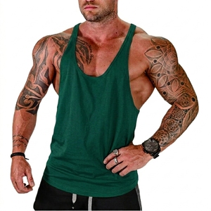 <b>Mens</b> 100 Percent Cotton Tank Top Sleeveless Gym Vest Printed Muscle Shirt Bodybuilding Workout Fitness <b>Singlet</b> Breathable Lightw - Product Image 5