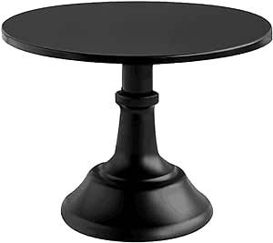 Top Surface Round Gold Metal Cake <b>Stand</b> with Classic Pedestal Design and <b>Mirror</b> - Product Image 2