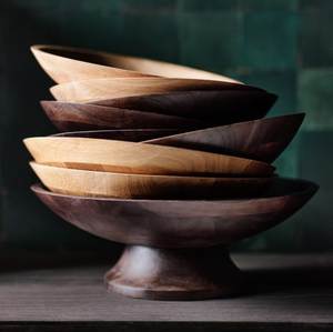 Woodland Essence Bowl Set Handmade Wooden Bowls Set Minimalist Design Uncoated Wood Craft <b>For</b> Food Serving Gifting Bowls - Product Image 1