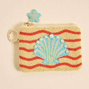 Trendy new seed <b>beaded</b> new luxury hand embroidery design Happy coin purse bag mini zipper bag use for women and girlsTrendy new - Product Image 2