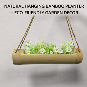 Maceta Colgante de Bambú Natural para Suculentas y Cactus de 12–15 cm, Fabricante de Macetas de Bambú para Jardín - Product Image 3