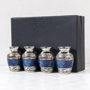 Premium Brass Cremation Urns for Human Ashes Customized Blue Clouds Color Pattern Brass Urn Handcrafted Brass Adult Ashes Urns - Product Image 6