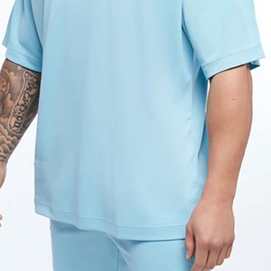 T-shirt homme oversize à blocs de couleur, coupe ample, manches courtes, en coton, décontracté, style moderne, idéal pour l'été et le quotidien - Product Image 4