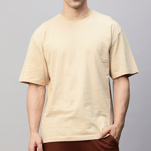 เสื้อยืดคอตตอนผู้ชายคุณภาพสูง ดีไซน์ไหล่ตก สไตล์สปริง ทรงหลวม สบายๆ ขายดี เสื้อผ้าสตรีทแวร์ เสื้อยืดโอเวอร์ไซส์ - Product Image 5