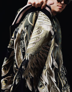 Chaquetas de Lujo Sukajan con Diseño de Criaturas Legendarias, Hechas a Medida en Fábrica, de Lona y Forro Polar, Transpirables y de Secado Rápido para Hombre - Product Image 4