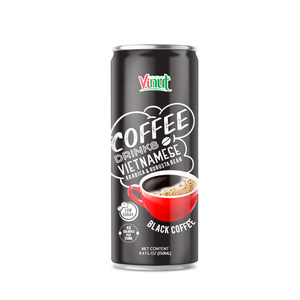 เครื่องดื่มกาแฟดำ 250 มล. อาราบิก้า โรบัสต้า ไม่ใช่พืช GMO ปราศจากนม ปราศจากกลูเตน รับผลิตแบบ OEM ODM แบรนด์ส่วนตัว ผู้ผลิตเครื่องดื่ม - Product Image 1