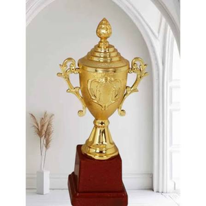 Copa de Trofeo de Campeonato Ornamental con Acabado Dorado Premium, Asas Decorativas, Diseño en Relieve y Base Elegante para Deportes - Product Image 3