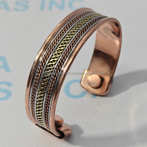 Pulsera Magnética de Cobre Moderna, Joyería Espiritual Ecológica, para Lesiones Deportivas, Fatiga Muscular, Mejora la Circulación Sanguínea - Product Image 3