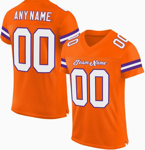 Camiseta de Fútbol Americano Personalizada, Negra con Estampado Rojo, con Nombre y Número del Equipo, para Hombres, Mujeres, Niños y Jóvenes - Product Image 4