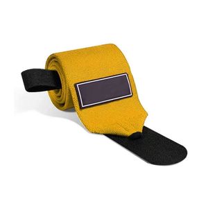 Muñequeras Amarillo Mostaza de Alta Resistencia con Cierre de Gancho y Bucle, Soporte Elástico Ajustable de Poliéster para Levantamiento de Pesas - Product Image 4