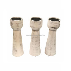 Portavelas de Madera Hecho a Mano, Elegante Decoración Rústica para el Hogar, Adorno para Mesa de Comedor, Sala de Estar y Noches Festivas - Product Image 6