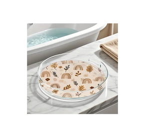 Bandeja de servir acrílica con estampado de flores hechas a mano para bar, restaurante, hotel, hogar, accesorio de vajilla, calidad estándar a bajo precio. - Product Image 2