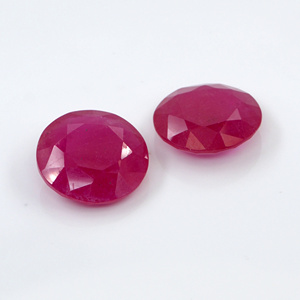 Rubis naturels de Bangkok, ronds calibrés de 17 mm, pierres précieuses de rubis naturelles facettées, prêtes à l'emploi pour la création de bijoux - Product Image 1