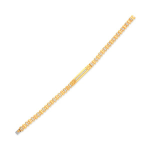 Pulsera Moderna de Oro con Eslabones de Diamantes - Product Image 3