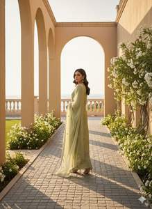 Elegante Salwar Kameez de seda bordado JMC, diseño étnico para fiestas, atuendo tradicional de boda para mujer, última moda. - Product Image 3