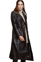 Nouvelle Tendance : Manteau Long Décontracté en Cuir Véritable pour Femme, Trench-Coat Respirant avec Doublure en Fourrure de Mouton et Soie, Imperméable