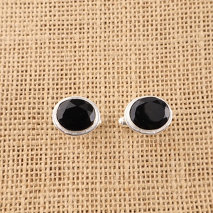 Niharika Gems Designer Handmade Black Onyx Gemstone Cufflinks in 925 Sterling Silver Jewelry Luxury Unisex Set <b>Jewellery</b> - Product Image 1