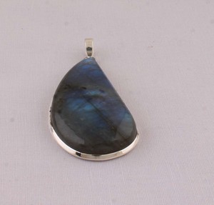 Handmade Labradorite Pendant 925 Sterling <b>Silver</b> Vintage Bohemian Style Flashy Stone Necklace Fine Jewelry Supplier Custom - Product Image 3