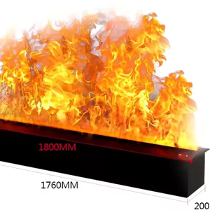 Estufa de Pellets Nueva en Oferta, Chimenea Eléctrica Empotrada de Acero Inoxidable, Llama Táctil 3D, Panel Táctil - Product Image 3