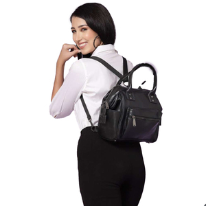 Sacs à langer de créateur en cuir pour maman, sacs à dos de maternité pliables et imperméables en cuir de vachette pour le rangement des affaires de bébé - Product Image 2