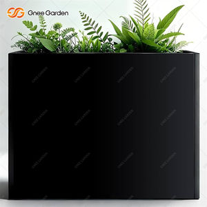 Envío Rápido desde EE. UU. - Jardinera Moderna Cuadrada de Acero Galvanizado Negro de 151L, Resistente a la Intemperie, para Interiores/Exteriores - Product Image 2