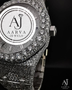 Montre mécanique en acier inoxydable incrustée de diamants, style quartz de luxe, analogique, avec lunette en cristal, bracelet, montre habillée pour cadeau - Product Image 4
