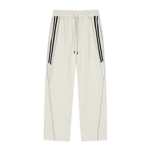 Pantalon de survêtement unisexe à taille élastique et cordon de serrage, coupe droite ample, style streetwear décontracté, fabricant de logos personnalisés - Product Image 3