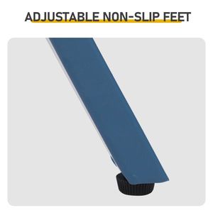Tavolino Rotondo Blu Navy per Esterni, Piccolo Tavolo in Metallo per Patio/Caffè, Adatto per Uso Interno ed Esterno - Product Image 1