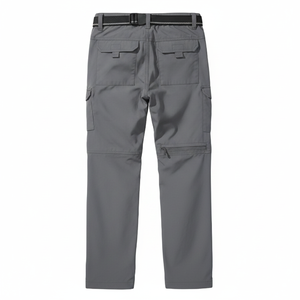 Best-Selling Men's Lightweight Canvas Hiking Pants <b>Waterproof</b> Elasticated Mid Waist Zippered Flat Security Pocket OEM Service - Product Image 3