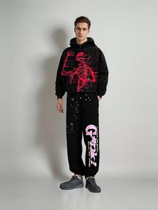 Sudadera con Capucha Estilo Y2K para Halloween, Diseño Gótico Informal con Estampado de Letras y Calaveras, Sudadera de Moda para Hombre, Ropa Harajuku - Product Image 5