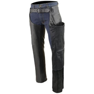 Pantalon de moto décontracté pour homme Samroz Sports en cuir de vachette noir de qualité supérieure, toutes saisons, manches longues, sans couture - Product Image 3