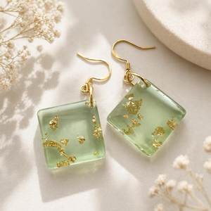 Handmade Epoxy Resin Earrings Creative <b>Gift</b> Craft Supplies Wholesale Fashion DIY Resin Earrings Decorative Handmade Craft - Product Image 2