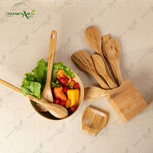 Juego de Utensilios de Cocina de Bambú, Herramientas de Cocina Hechas de Bambú Natural para Uso Doméstico y en Restaurantes - Product Image 4