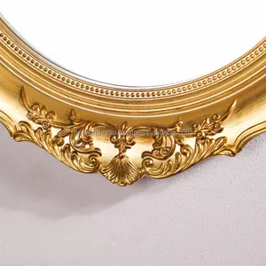 Luxury Wedding Decorative Wall Mirror for Living Room Modern Design with Golden <b>Metal</b> <b>Frame</b> Handmade Lightweight Wall Mirror - Product Image 2
